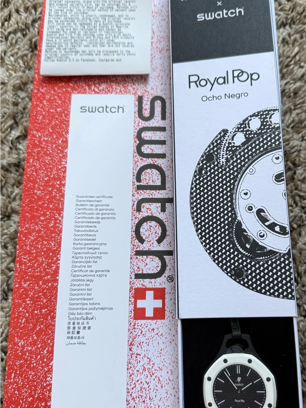 The Swatch x AP Royal Pop OCHO NEGRO Black